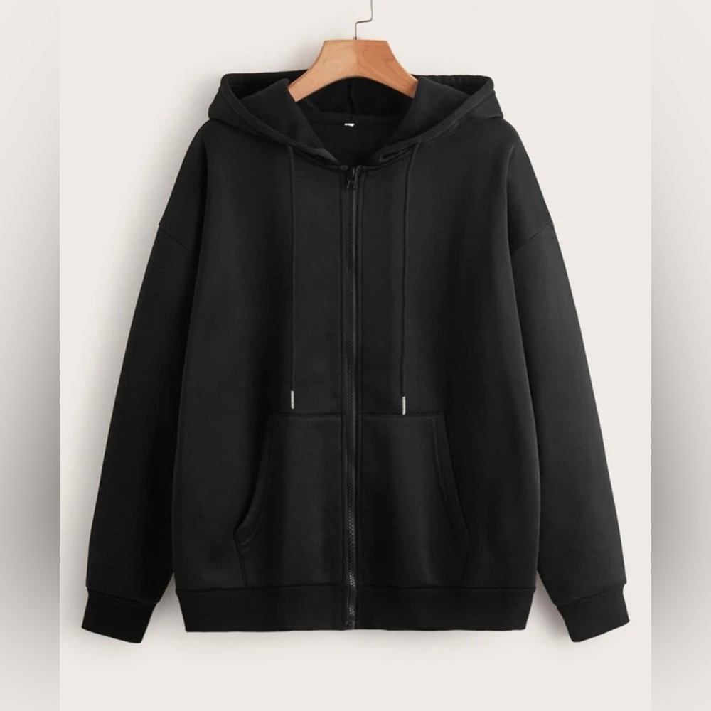 Black zip up hoodie